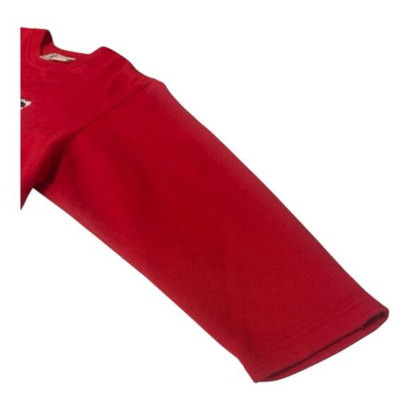 Vintage Nutcracker Red 1X Embroidered Santa Happy Holiday! Christmas Sweatshirt - Picture 10 of 12